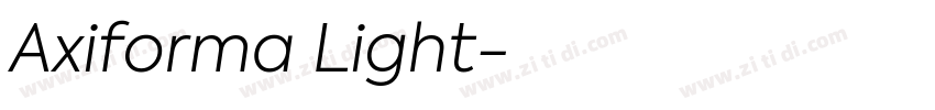 Axiforma Light字体转换